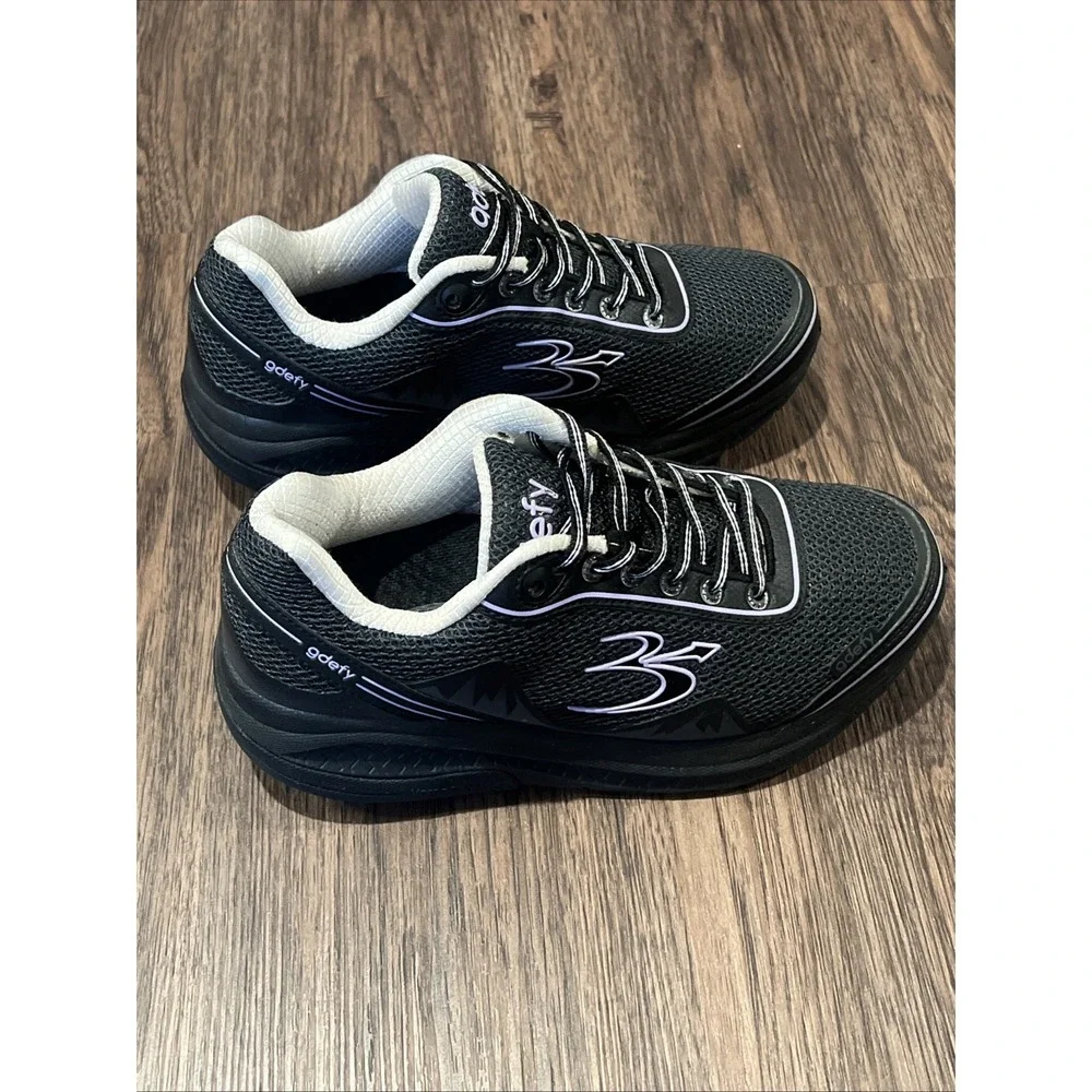 Mint Gravity Defyer Mighty Walk Black Lilac Shoes Sneakers Sz 7 Women TB9024FLP